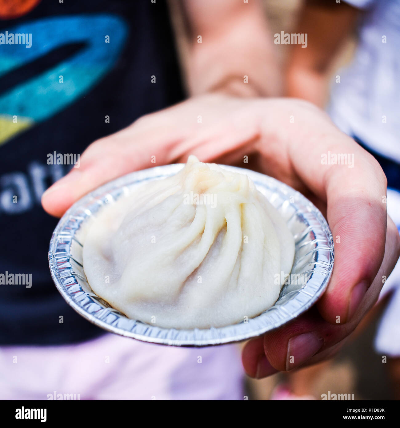 Single Suppe Knödel aus einem Food Festival Stockfoto