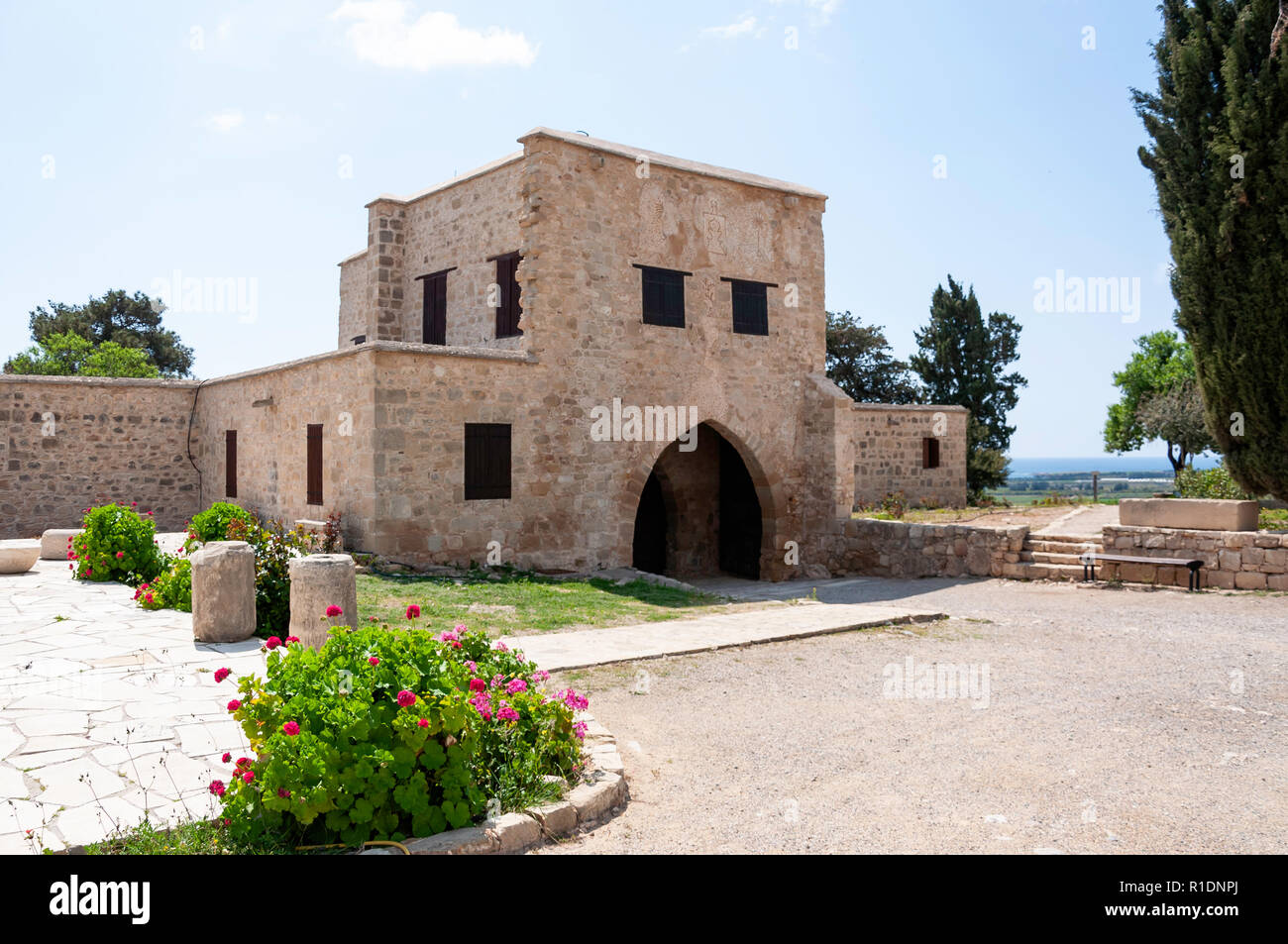 Royal Manor House, Palaipaphos (Kouklia) Archäologische Stätte, Kouklia, Pafos Bezirk, Republik Zypern Stockfoto