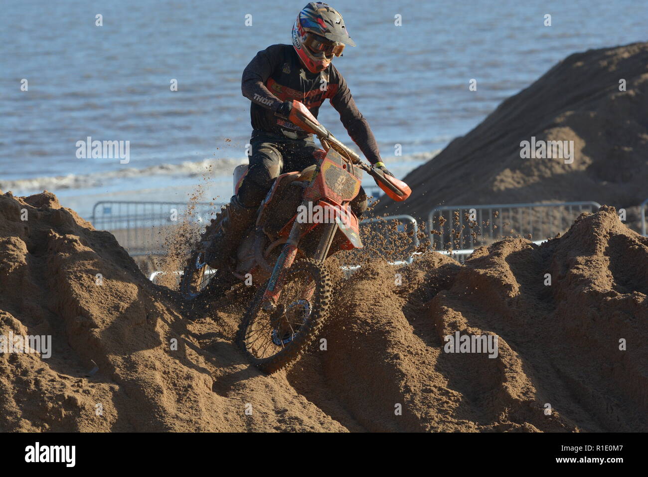 Skegness Beach Race 10 & 11 November 2018. Motocross, Enduro, Seitenwagen & Quad Racing auf Sand Stockfoto