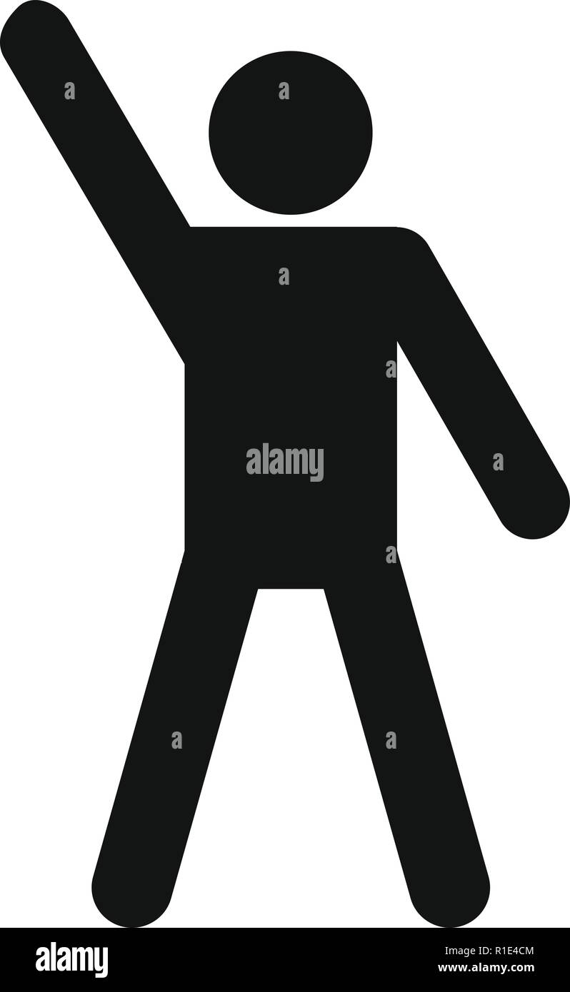 Strichmännchen stickman Symbol Piktogramm. Vektor einfache Abbildung: Stickman Symbol auf weißem Hintergrund. Der Mensch menschlich Stick anmelden Stock Vektor