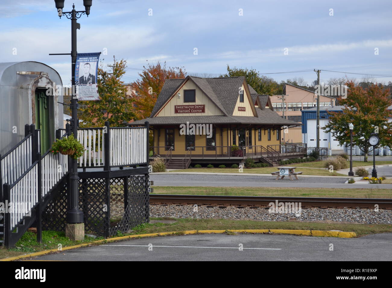 Sweetwater Depot & Besucher Zentrum Sweetwater, TN Stockfoto