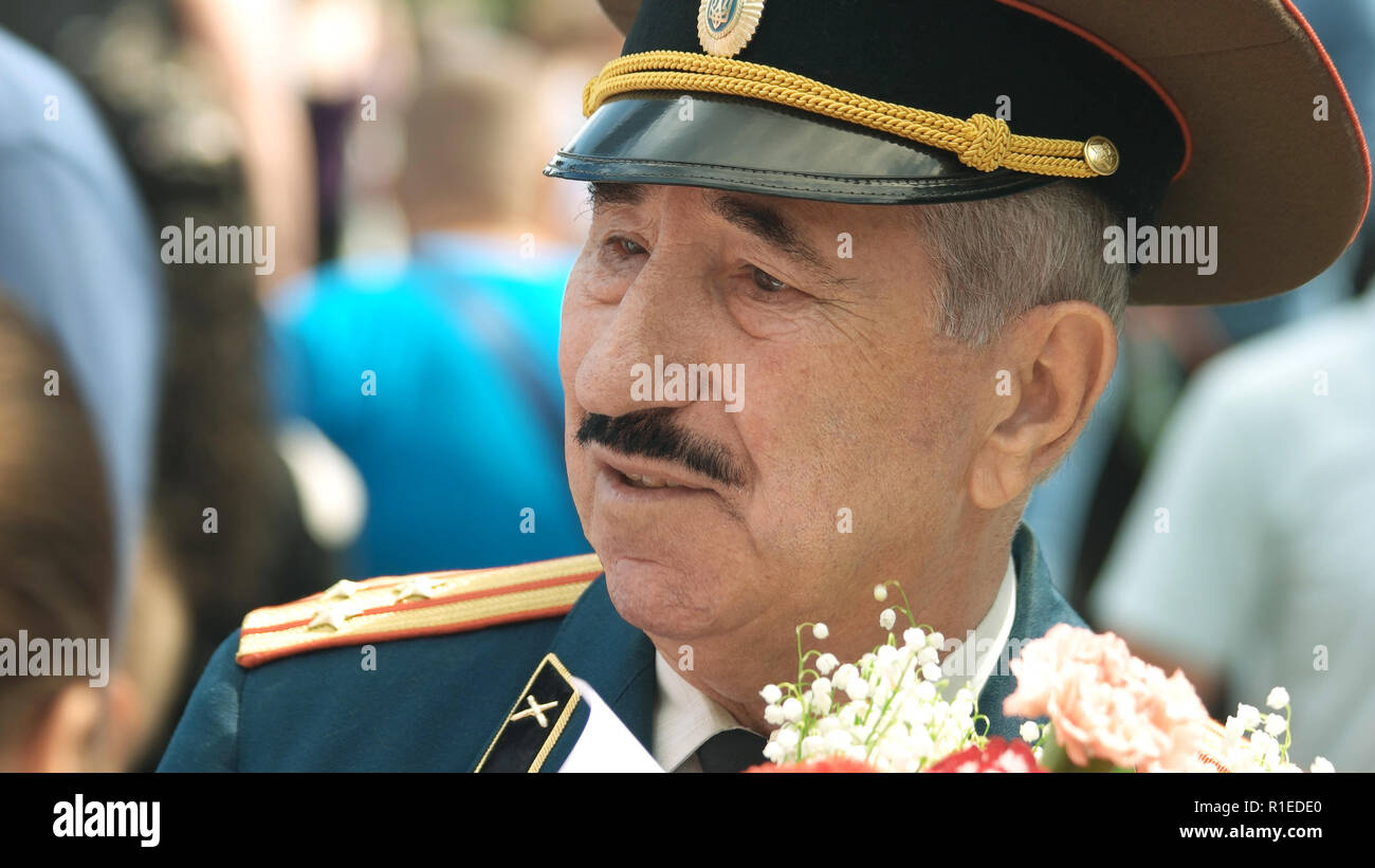 Militärparade zu Ehren des Sieges im Zweiten Weltkrieg. Stockfoto