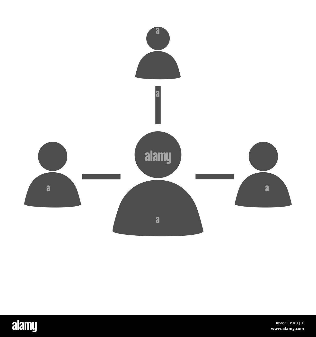 Die Menschen verbinden. Network anmelden. Vector Illustration flach Stock Vektor