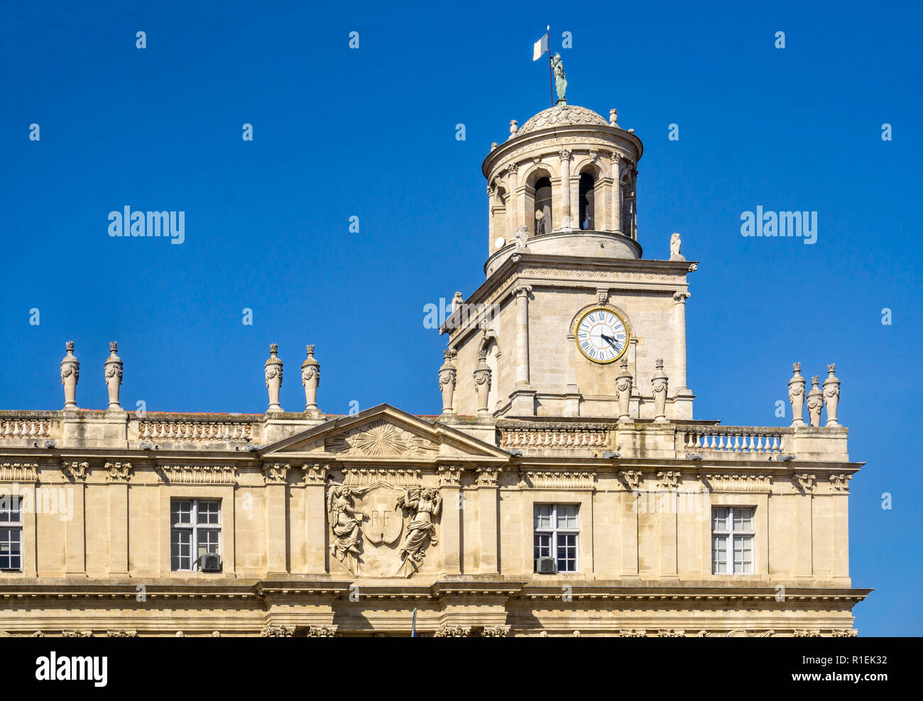 Hotel de Ville, Rathaus, Place de la Republique, Arles, Provence, Frankreich Stockfoto