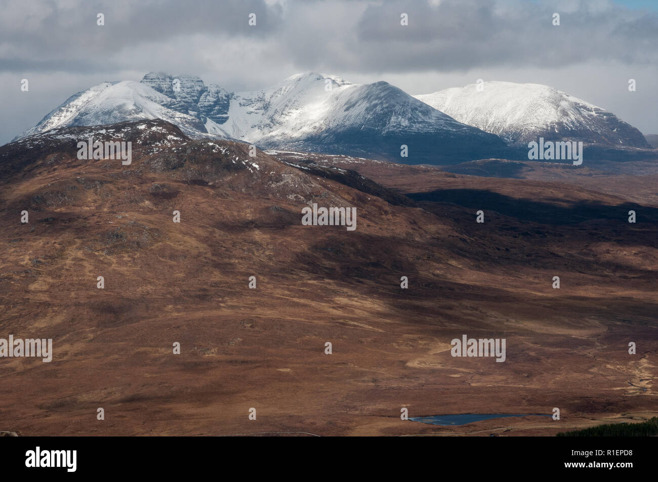 Eine Teallach aus den westlichen Fannaichs, Schottland Stockfoto