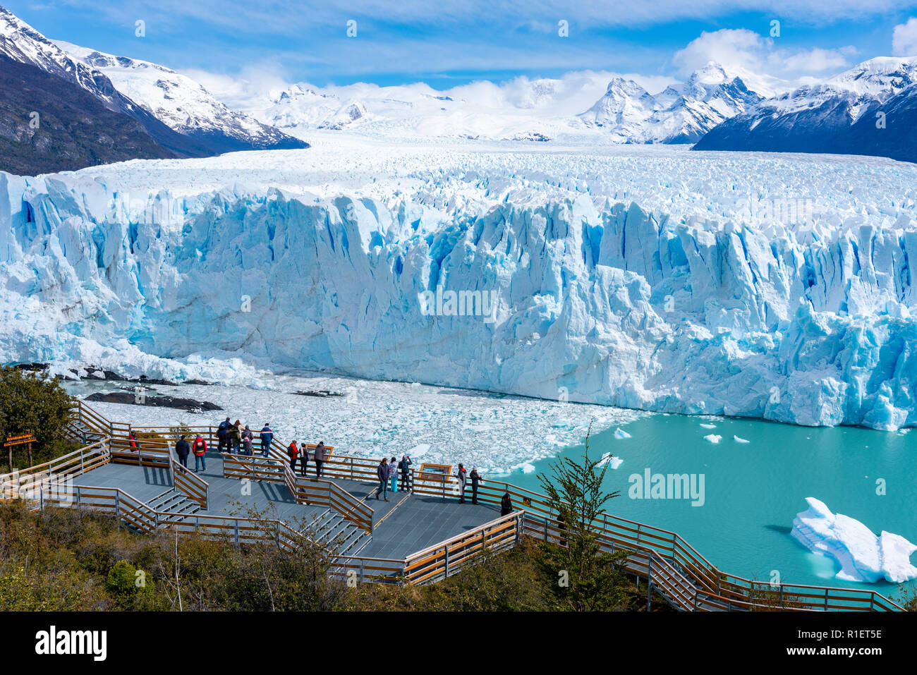 Der Gletscher Perito Moreno im Nationalpark Los Glaciares in Argentinien Stockfoto