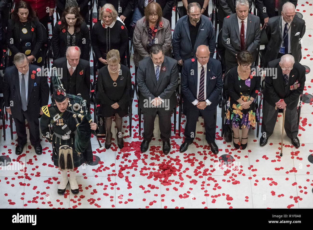 Lloyds London Trauerfeier am Armistice Day 100. Stockfoto