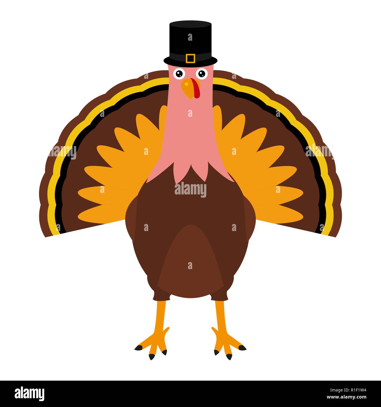 Türkei Pilgrimin am Thanksgiving Day Stock Vektor