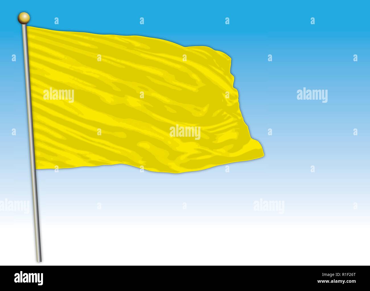 Symbolische monochromatischen farbige Flagge, Farbe gelb Stock Vektor