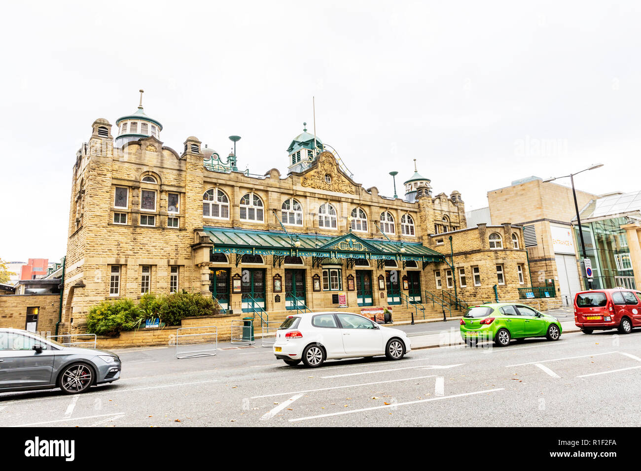 Royal Hall Stadt Harrogate Yorkshire UK England, der Royal Hall, denkmalgeschützte Gebäude, Theater, Theater, der Royal Hall Harrogate, Gebäude Stockfoto