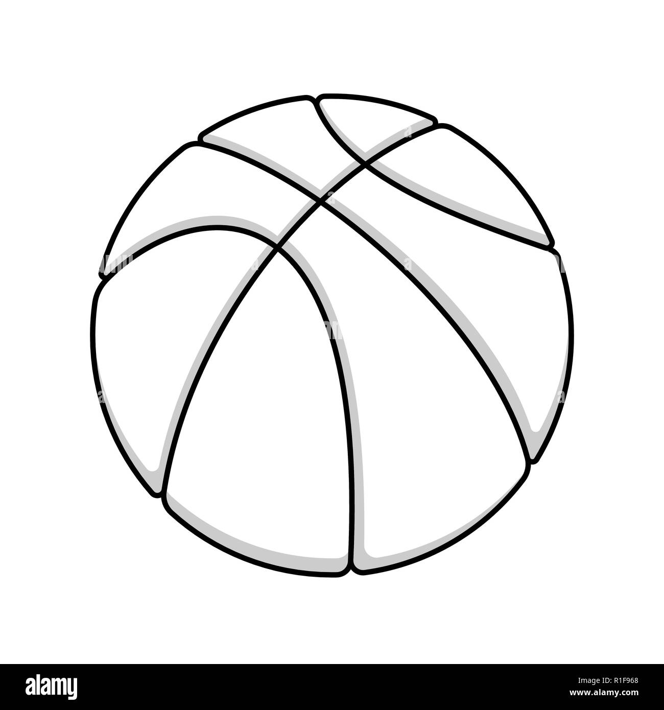 Weiße basketball Symbol auf weißem Hintergrund Stock Vektor
