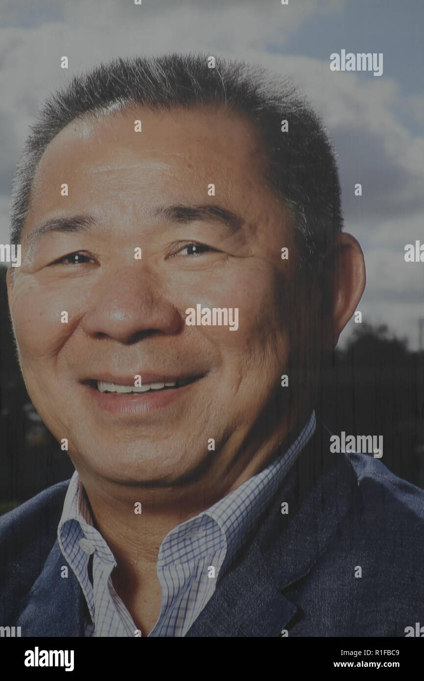 Poster von Khun Vichai Srivaddhanaprabha Stockfoto