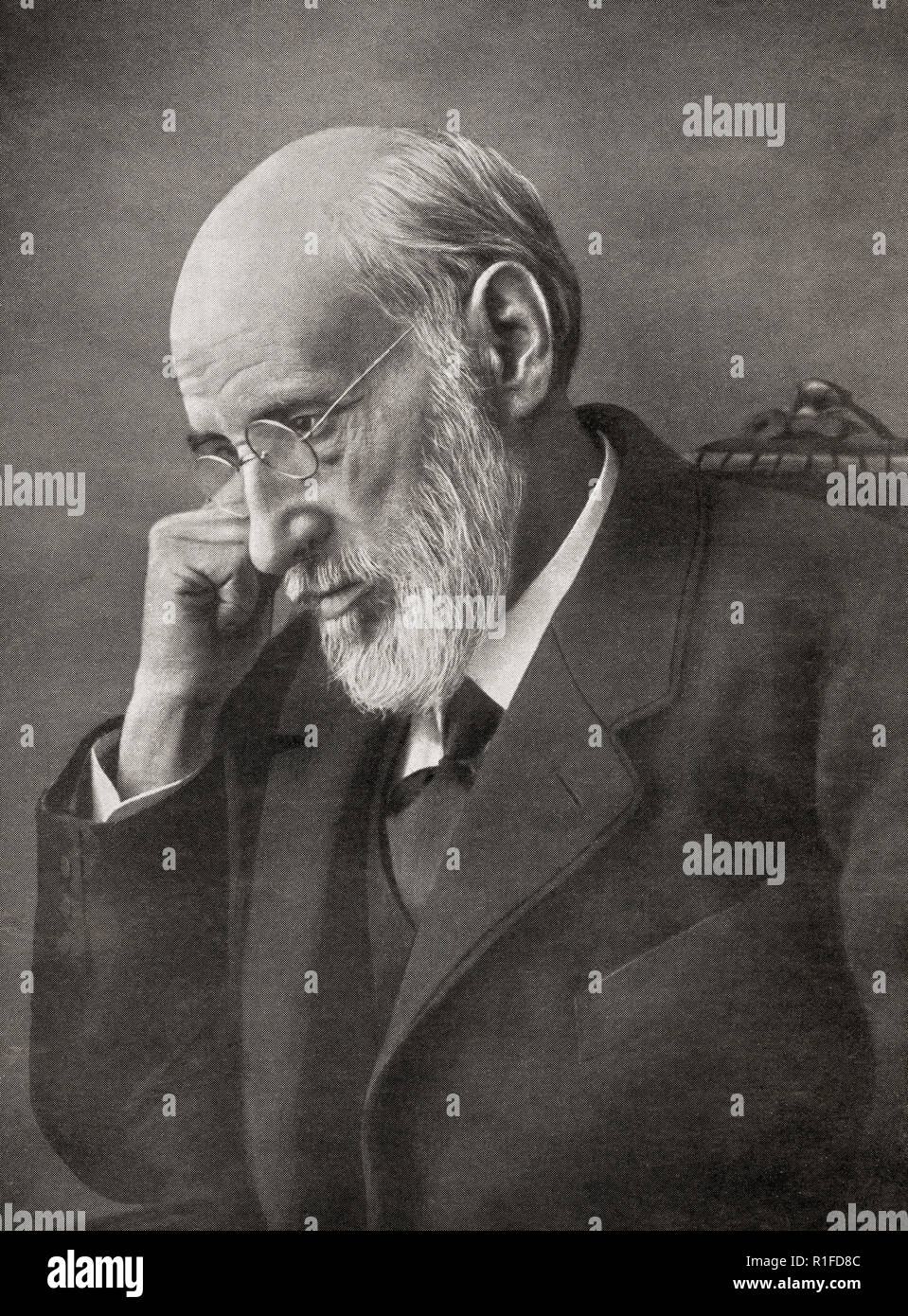 Santiago Ramón y Cajal, 1852 - 1934. Spanisch Neurowissenschaftler und Pathologe. Nach einem Foto von José Luis Demaría López (1870-1936). Von La Esfera, veröffentlicht 1921. Stockfoto