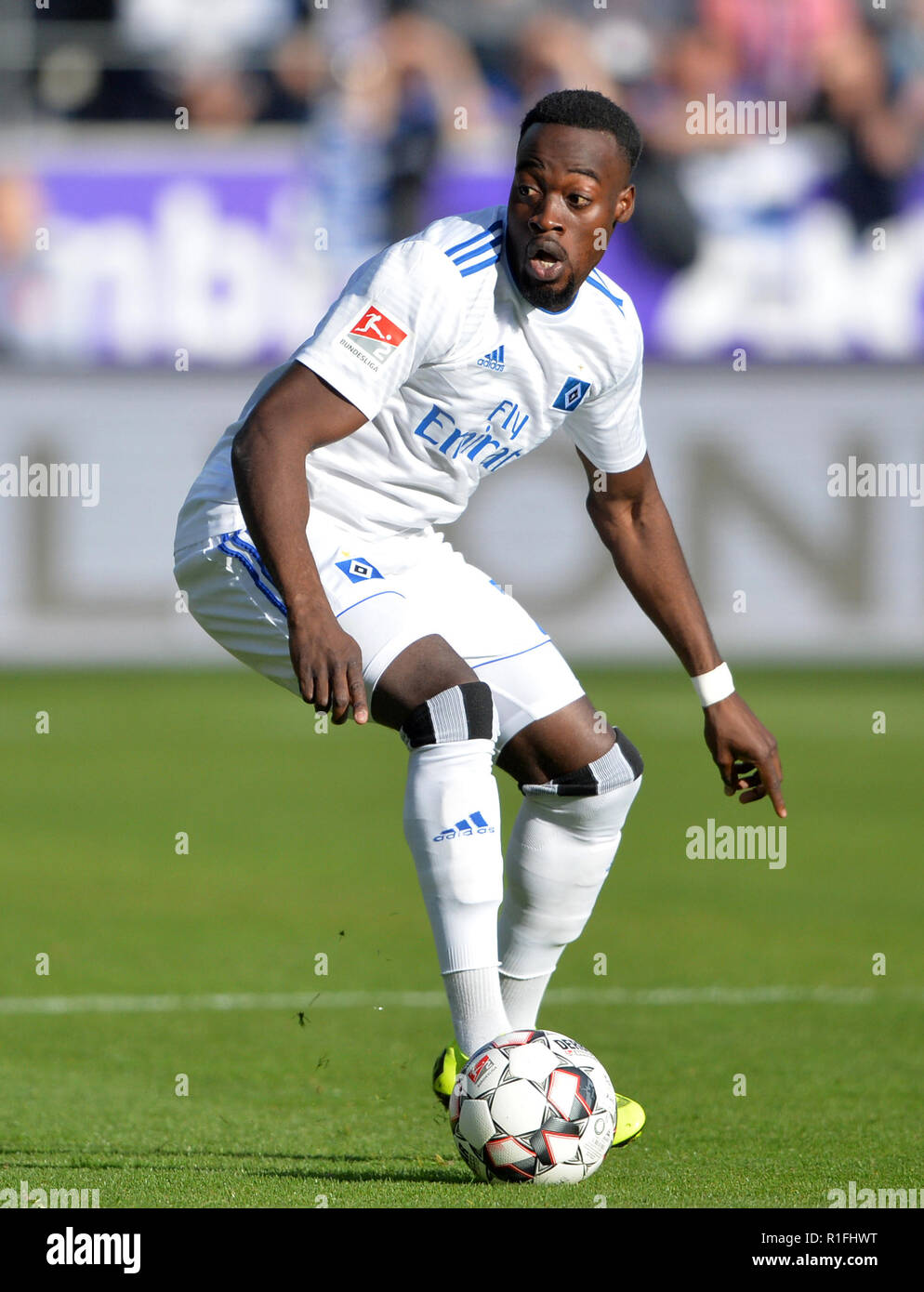 Khaled NAREY (HH), Fußball 2. 1. Fussballbundesliga, 13. Spieltag, Erzgebirge Aue (AUE) - HSV Hamburg Hamburg Hamburg (HH) 1:3, am 10.11.2018 in Aue/Deutschland. € | Nutzung weltweit Stockfoto