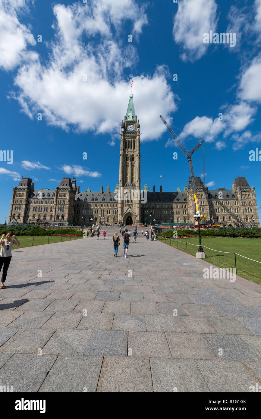 Kanadische Parlament Gebäude, mittleren Block, Ottawa Kanada Stockfoto