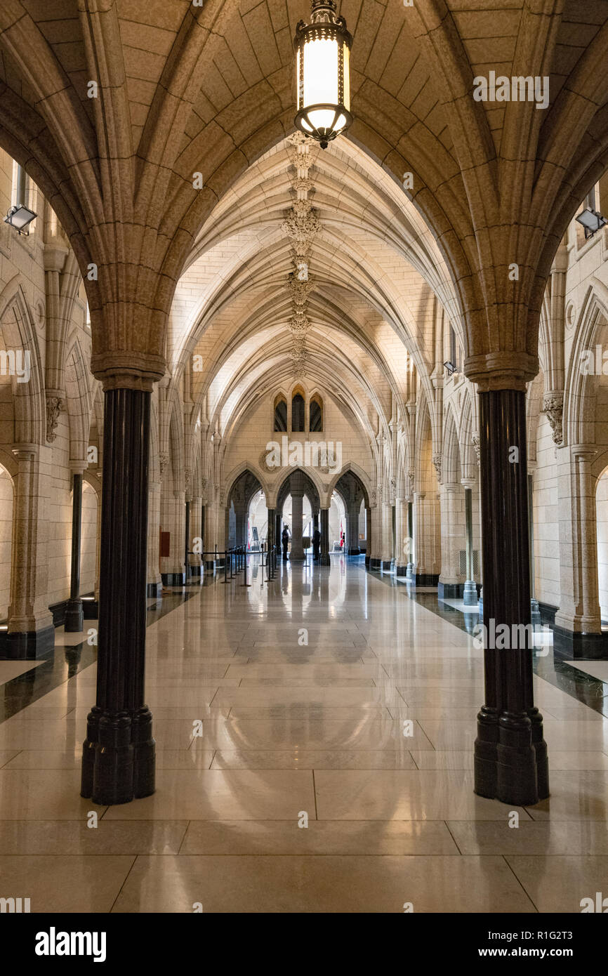 Halle der Ehre, das Parlamentsgebäude, Ottawa, Kanada Stockfoto