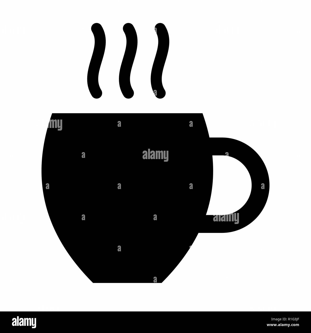 Dunkle Silhouette einer Schale auf weißem Hintergrund Stock Vektor