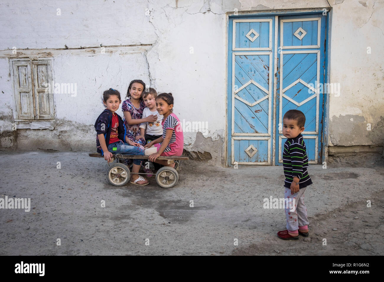 Usbekistan Buchara, Kinder, Tägliches Leben Stockfoto