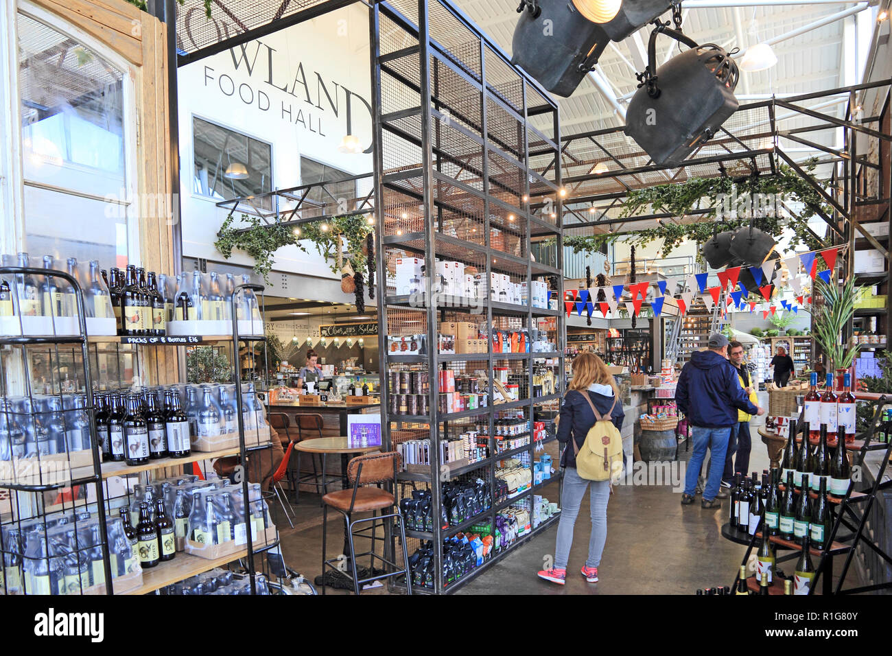 Die Firma Bowland Food Hall, Holmes Mühle, Clitheroe Stockfoto