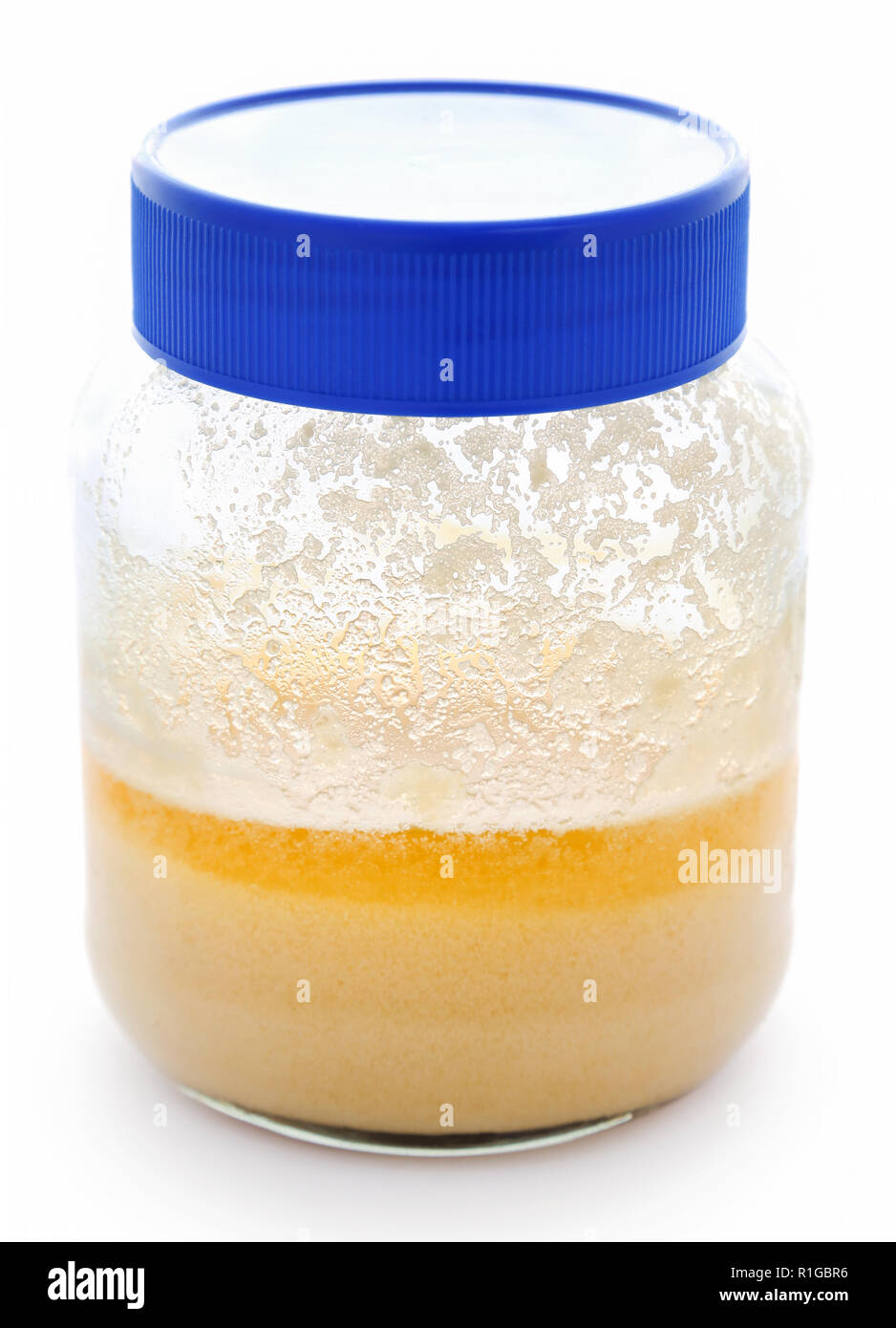Hausgemachte Ghee oder Butterschmalz in einem Glas Stockfoto