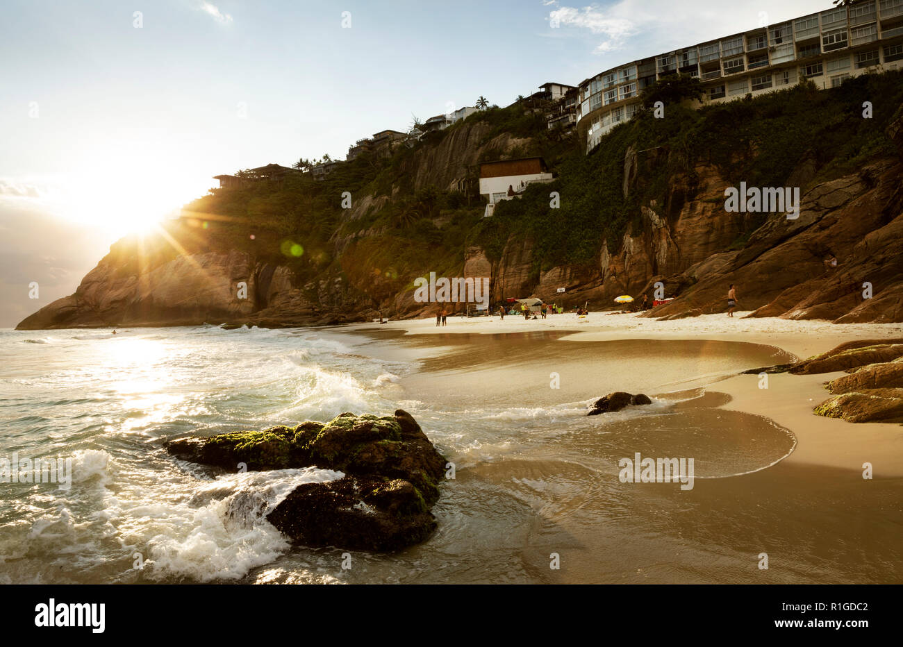 Idyllischen tropischen Strand in Rio de Janeiro, Brasilien Stockfoto