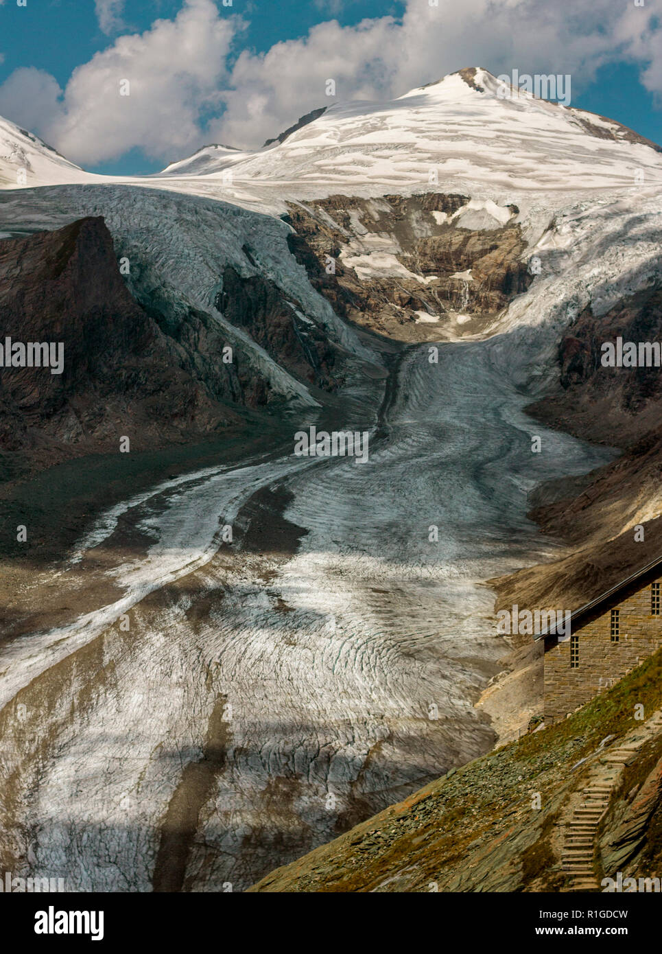 Pasterze Gletscher in den österreichischen Alpen Stockfoto