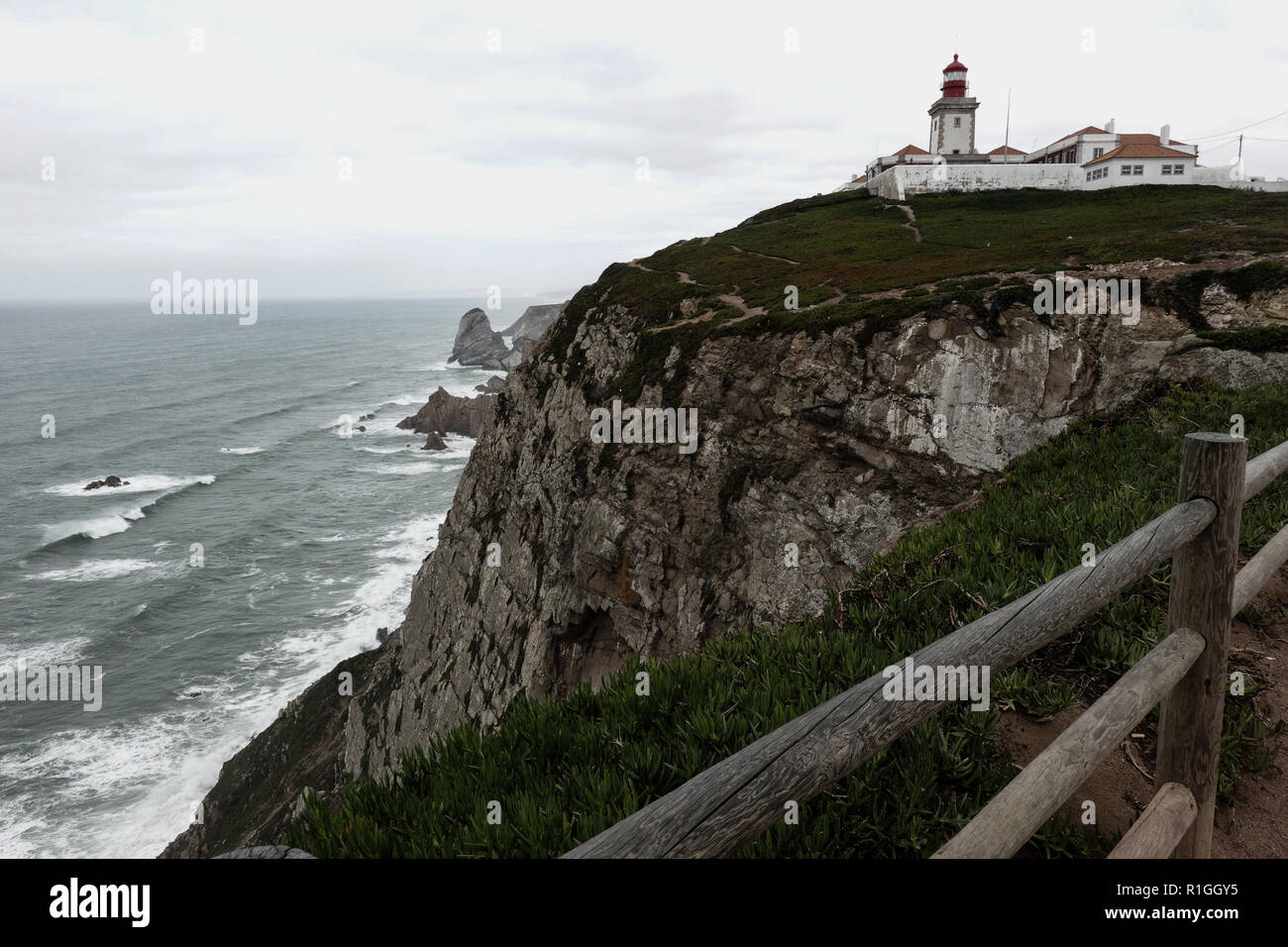 Cabo da Roca ist ein Kap, bildet den westlichsten Teil der portugiesischen Festland und Kontinentaleuropa. Das Cape wird in der portugiesischen Gemeinde S Stockfoto