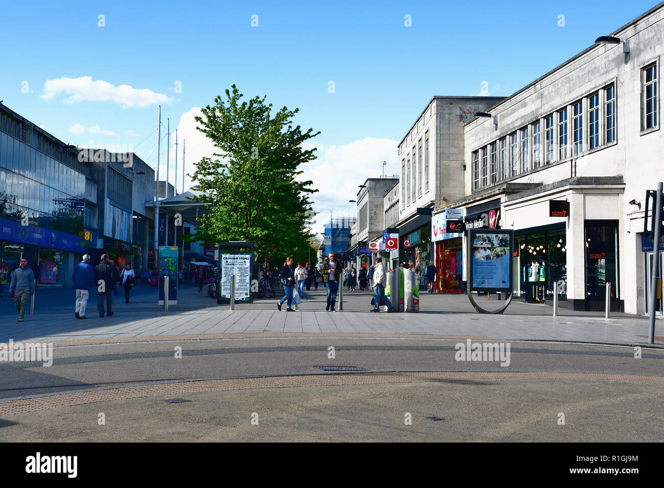 Über die Bar Street. Southampton, Hampshire, England, Vereinigtes Königreich, UK, Europa Stockfoto