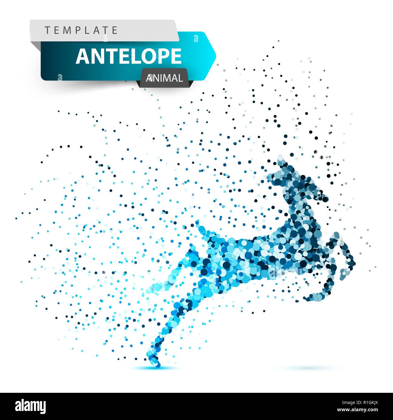 Antilopen, Duiker, Hartebeest, Hirsche, Gazellen dot Abbildung Stock Vektor