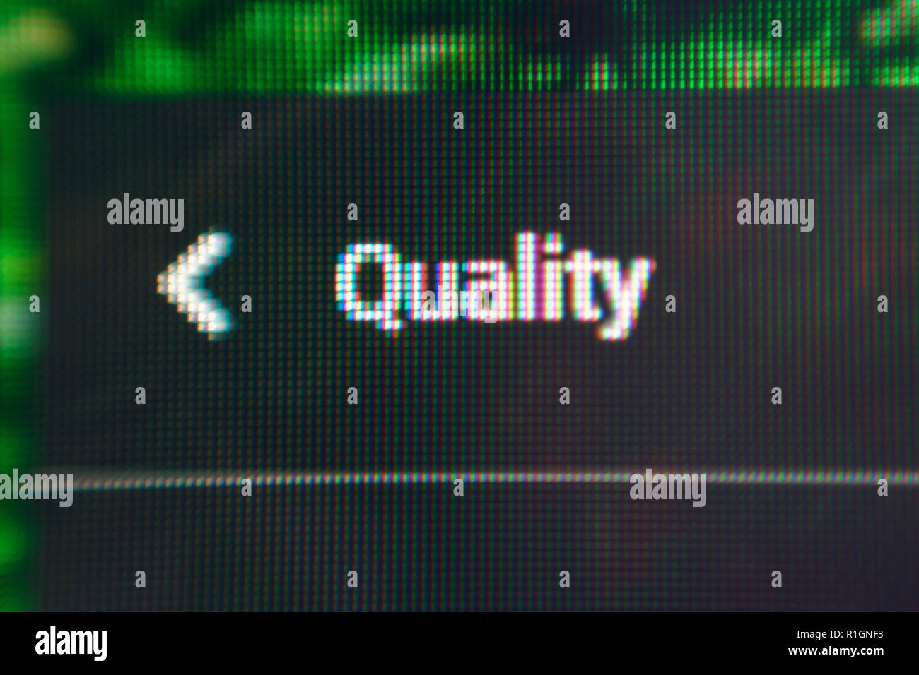 Abstrakte marco Photo youtube Video Qualität LCD-Bildschirm Hintergrund Stockfoto