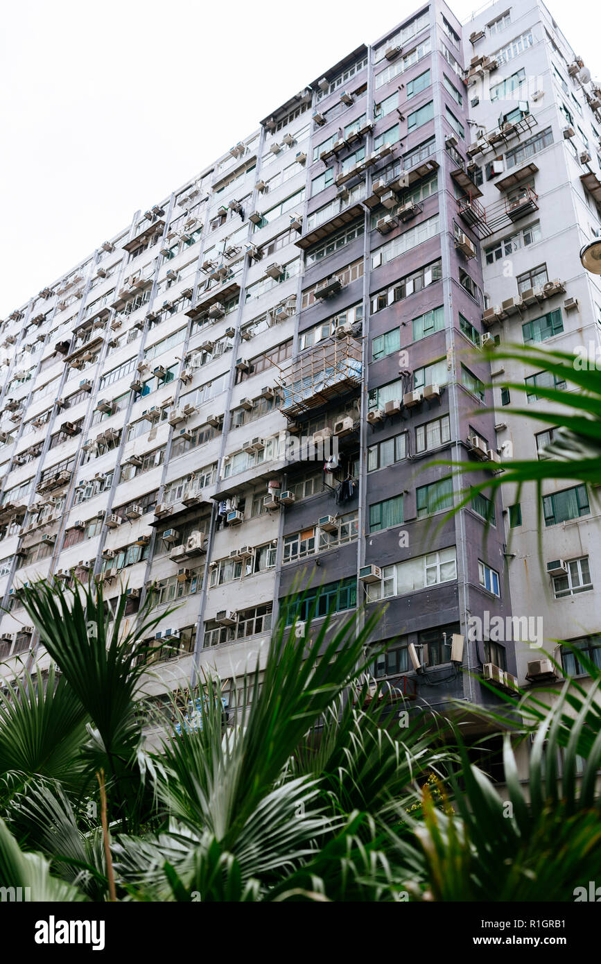 Wohnhaus in Hongkong Stockfoto