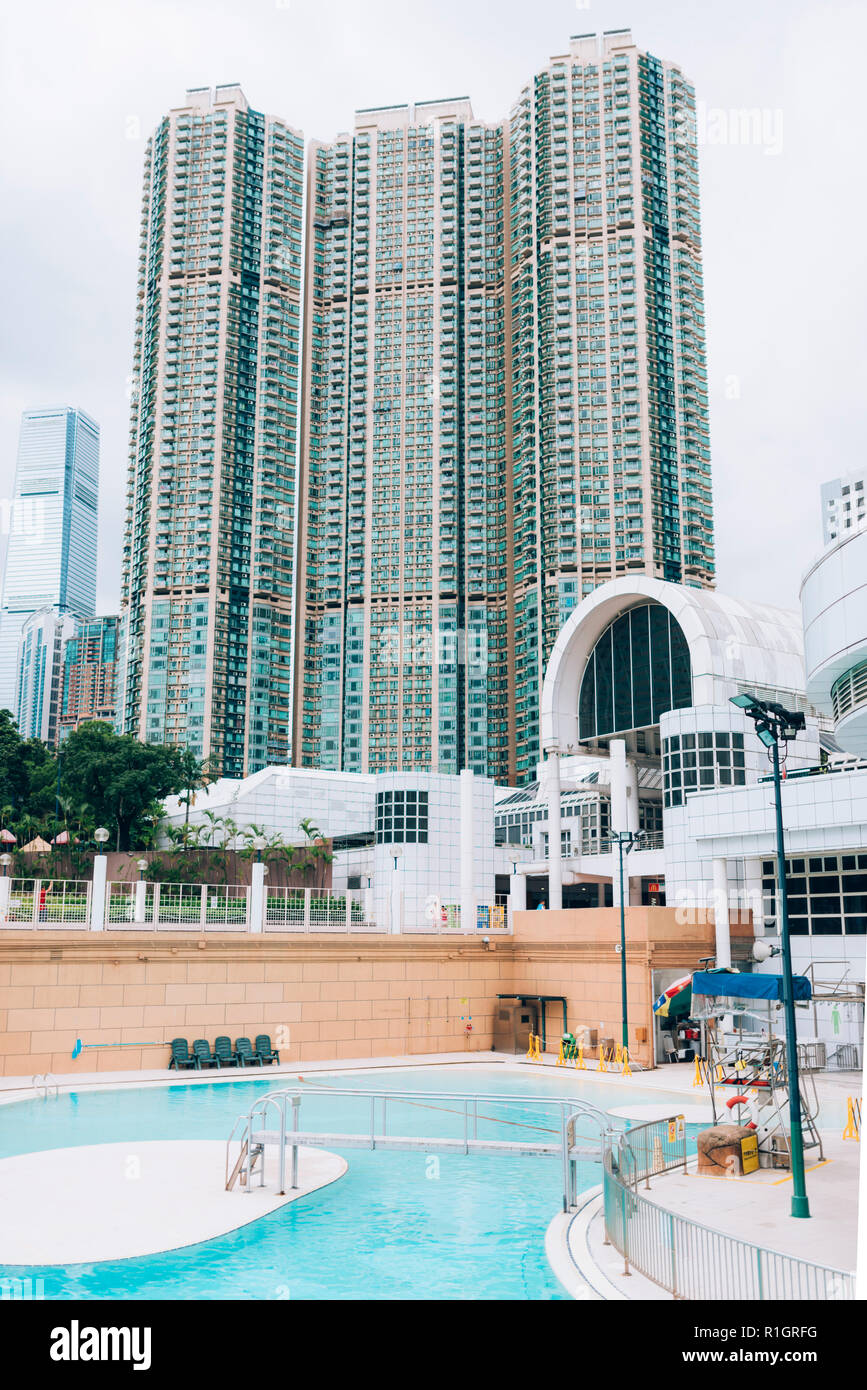 Schwimmbad in Kowloon Stockfoto