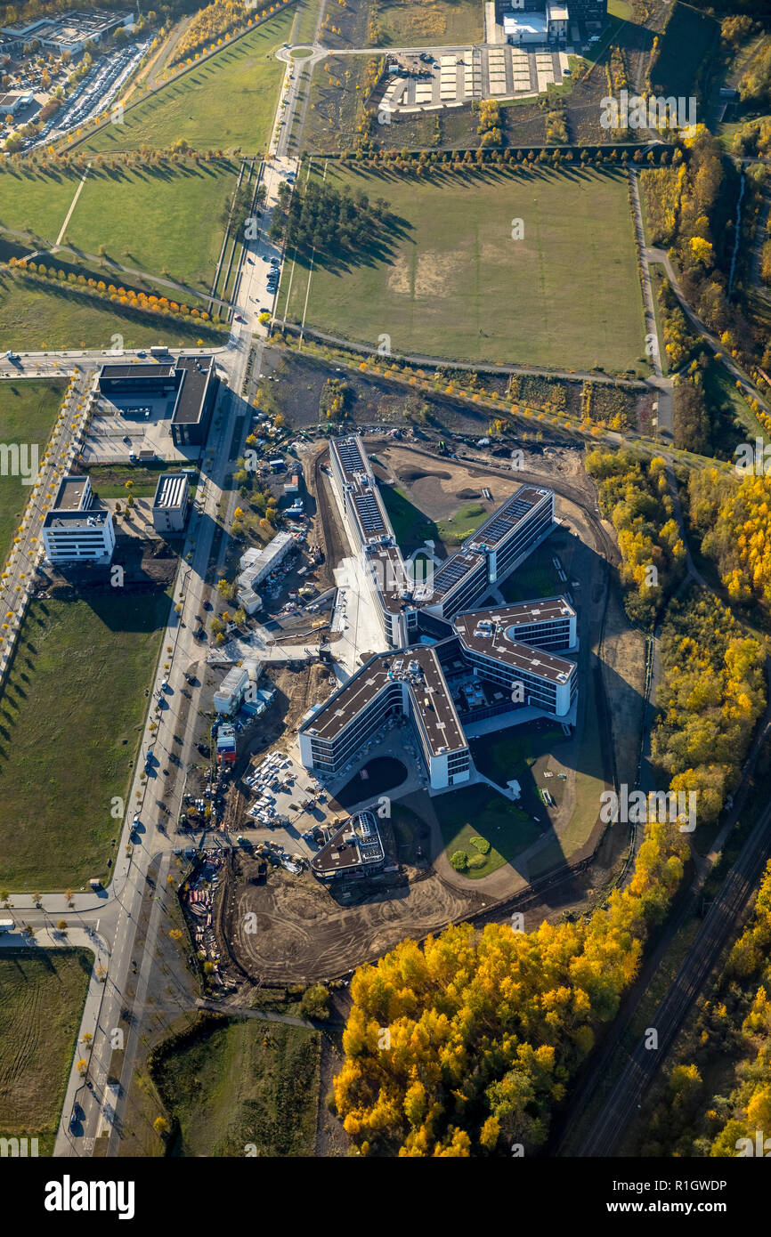 Luftaufnahme, Amprion GmbH, Dortmund ist eine deutsche Übertragungsnetzbetreiber, neuer Ort, neue zentrale Amprion auf Phoenix West, Dortmund - Stockfoto