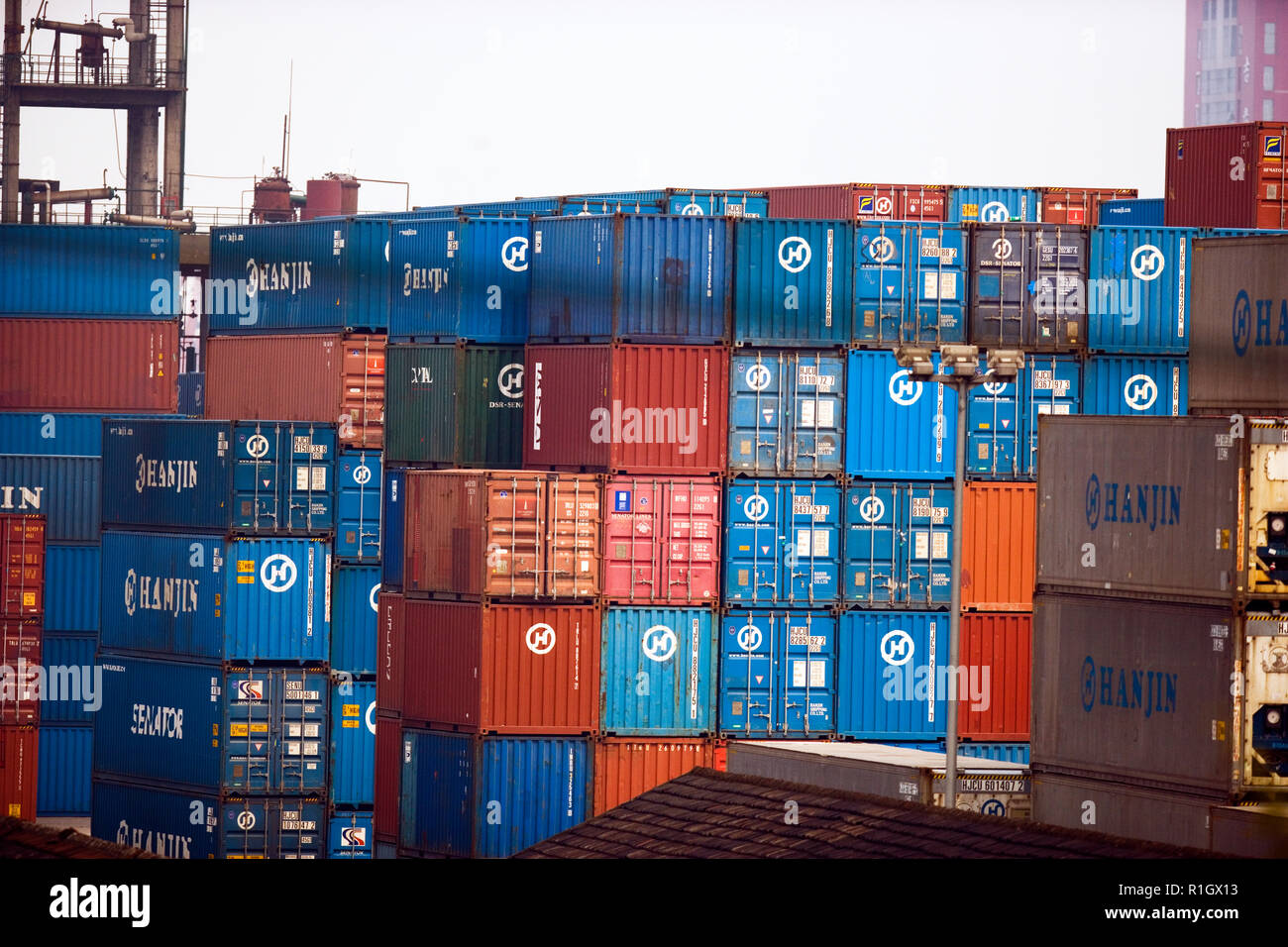 See-Container. Stockfoto