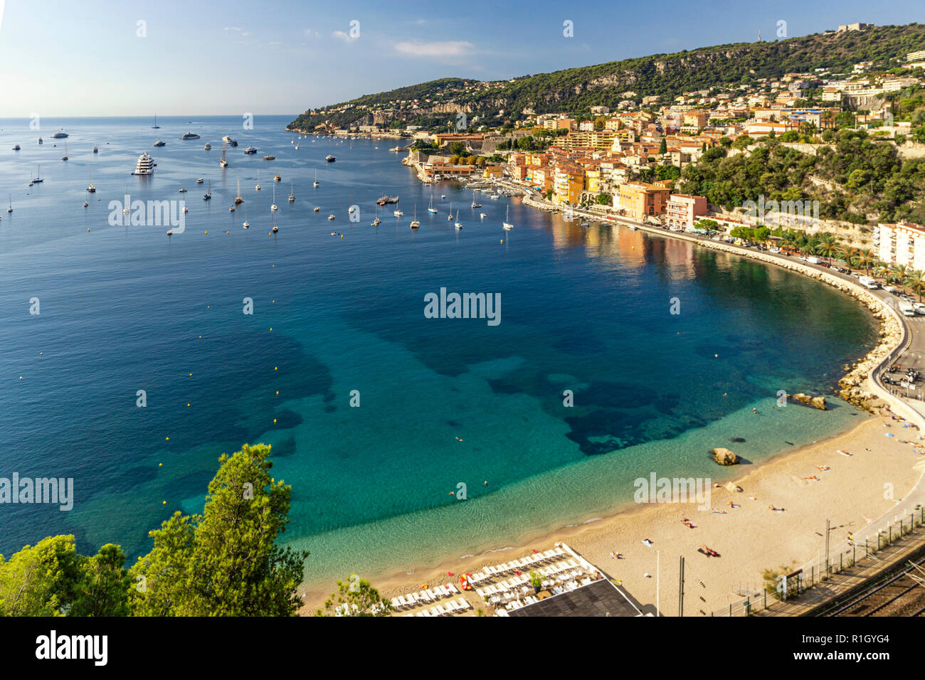 Französische Riviera, Villefranche-sur-Mer, Panorama Stockfoto