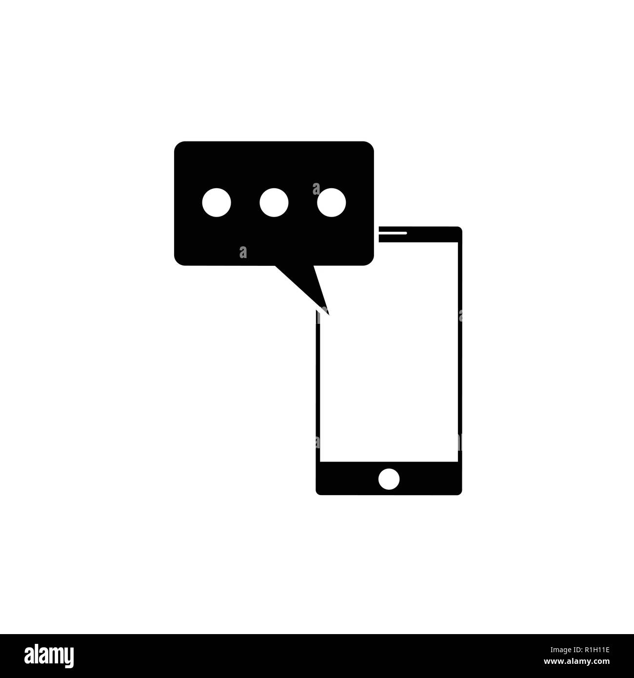 Handy-symbole mit zeichen auf dem bildschirm wandposter • poster Schieber,  wi-fi, sms