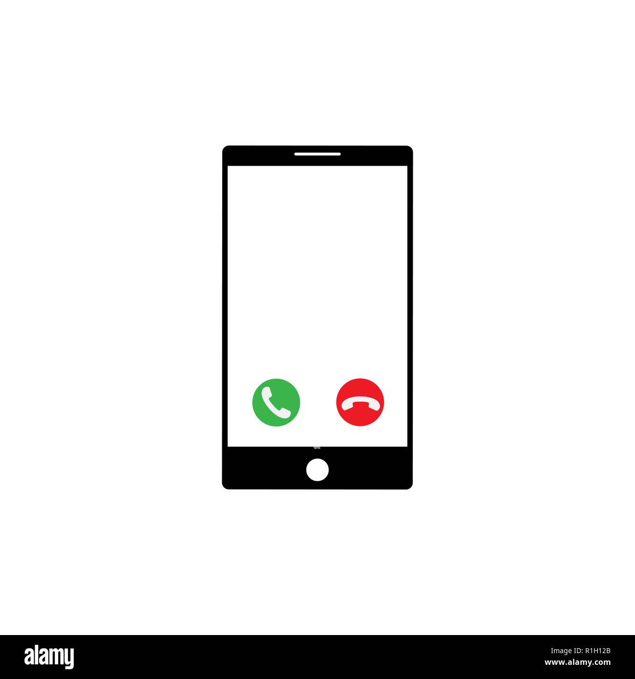 SmartPhone-Symbol. Rufzeichen. Vector Illustration flach Stock Vektor