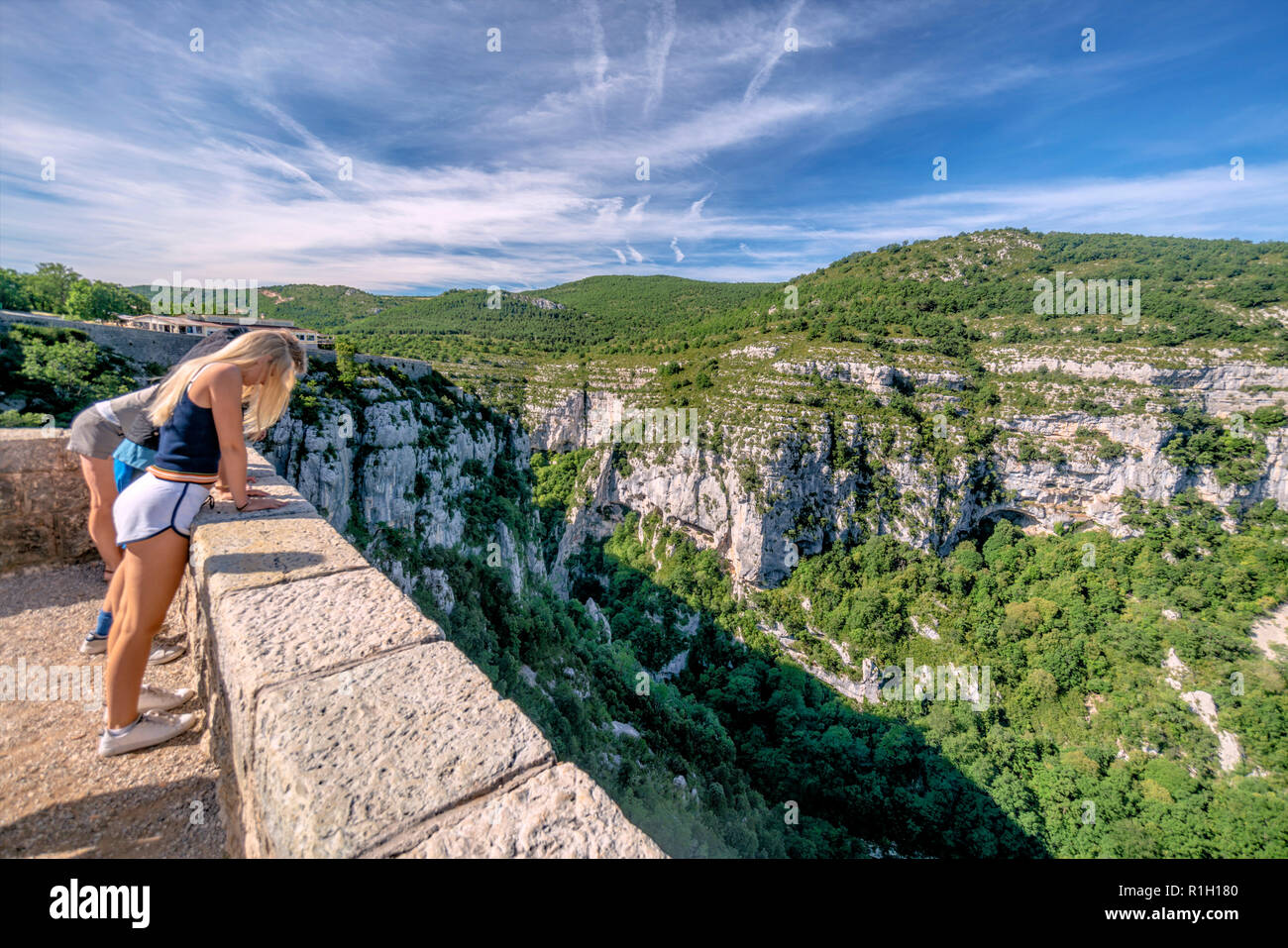 Viewpont Grand Canyon du Verdun, Frankreich Stockfoto
