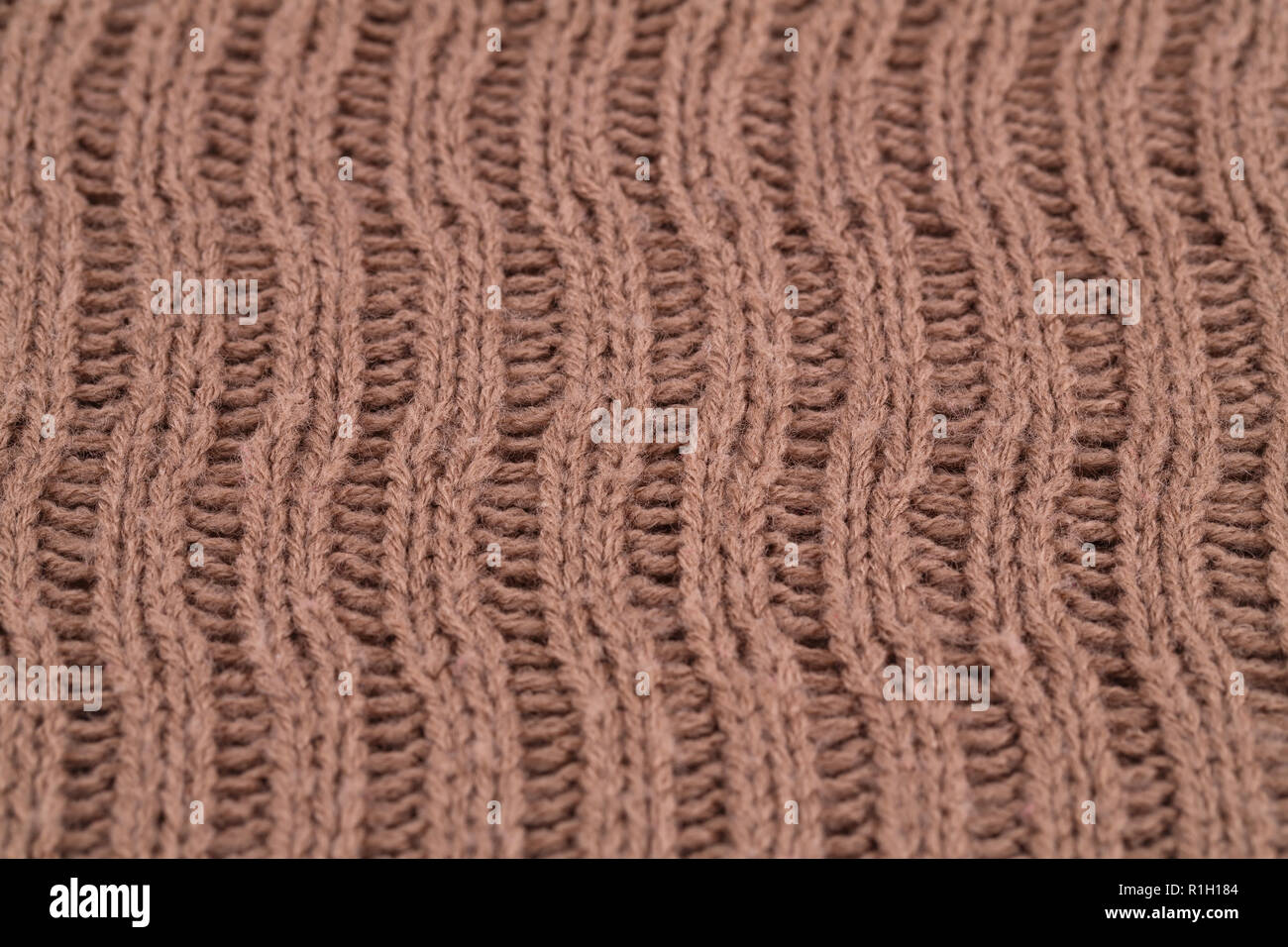 Gestrickte Tuch Closeup Hintergrundbild. Stockfoto