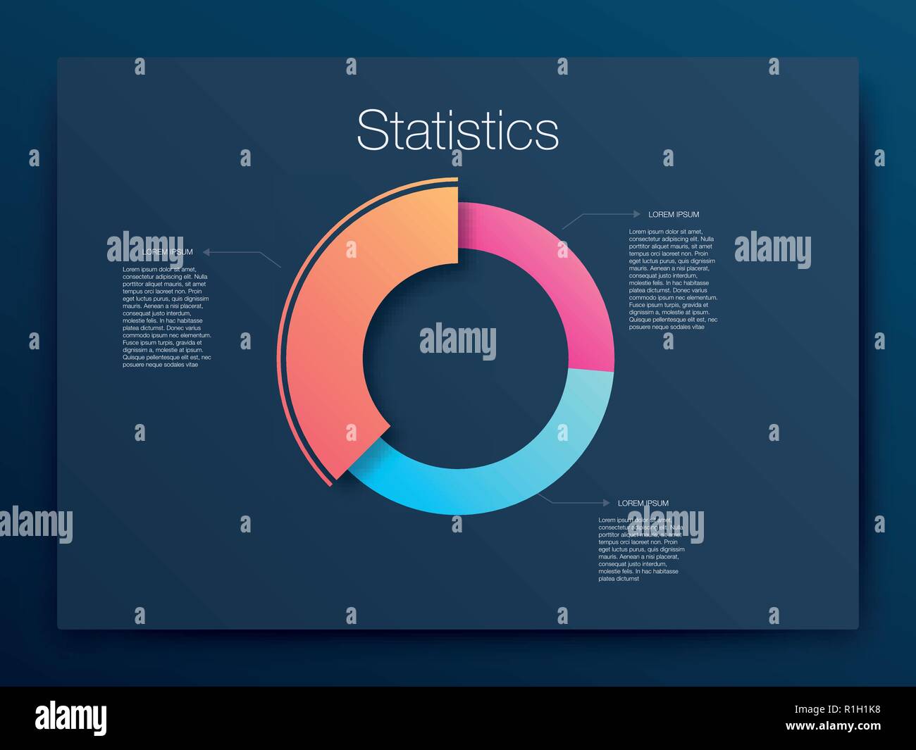 Dashboard Infografik Vorlage mit modernem Design Stock Vektor