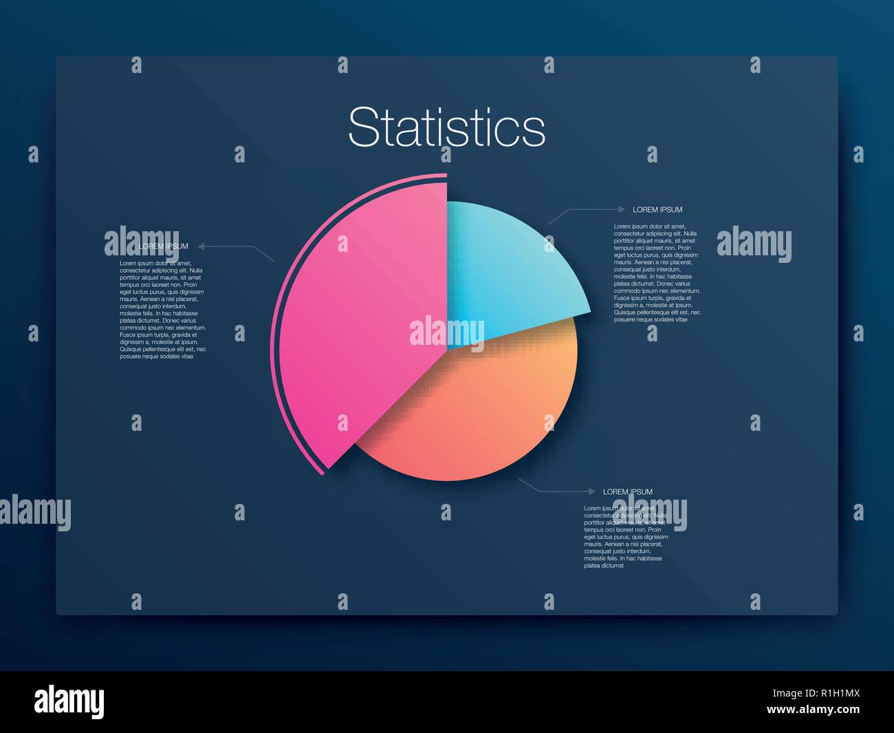 Dashboard Infografik Vorlage mit modernem Design Stock Vektor