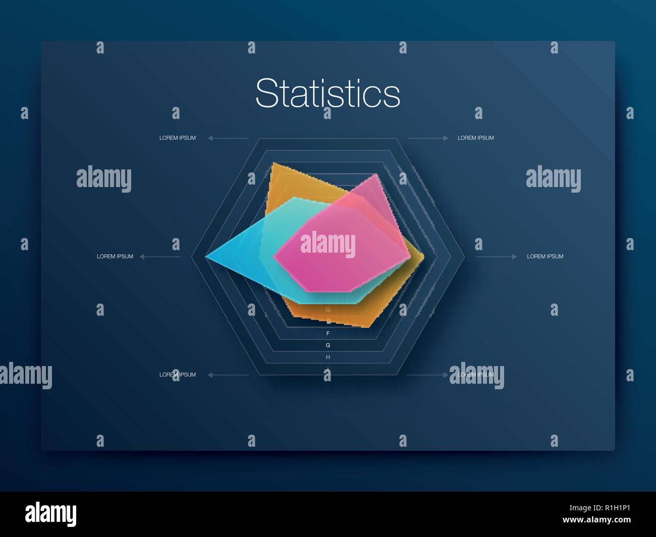 Dashboard Infografik Vorlage mit modernem Design Stock Vektor