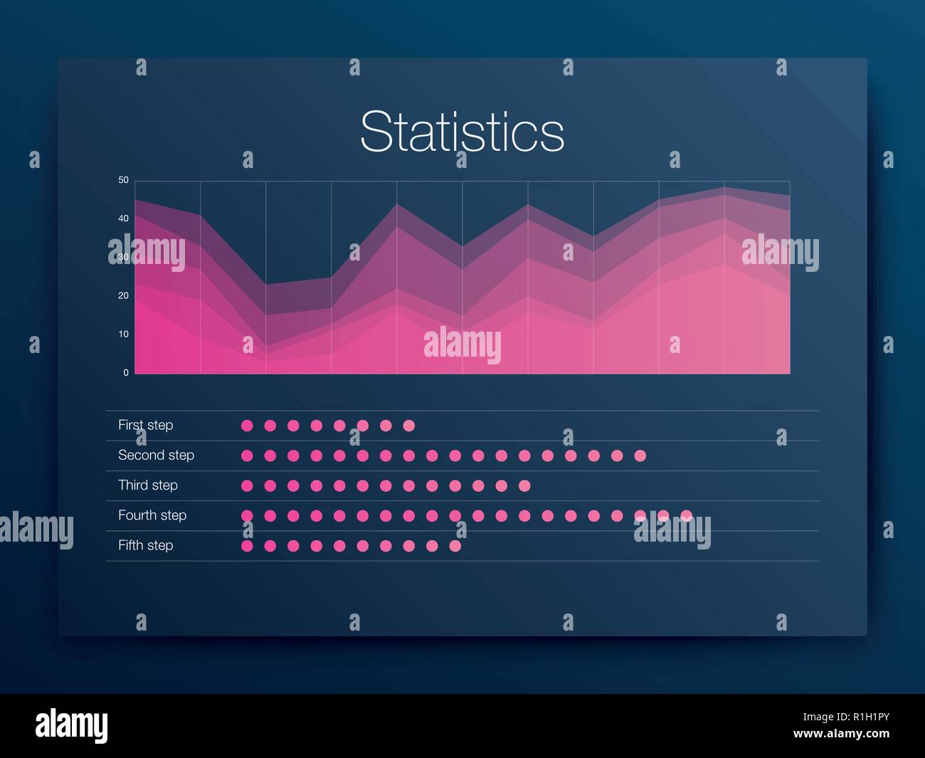 Dashboard Infografik Vorlage mit modernem Design Stock Vektor