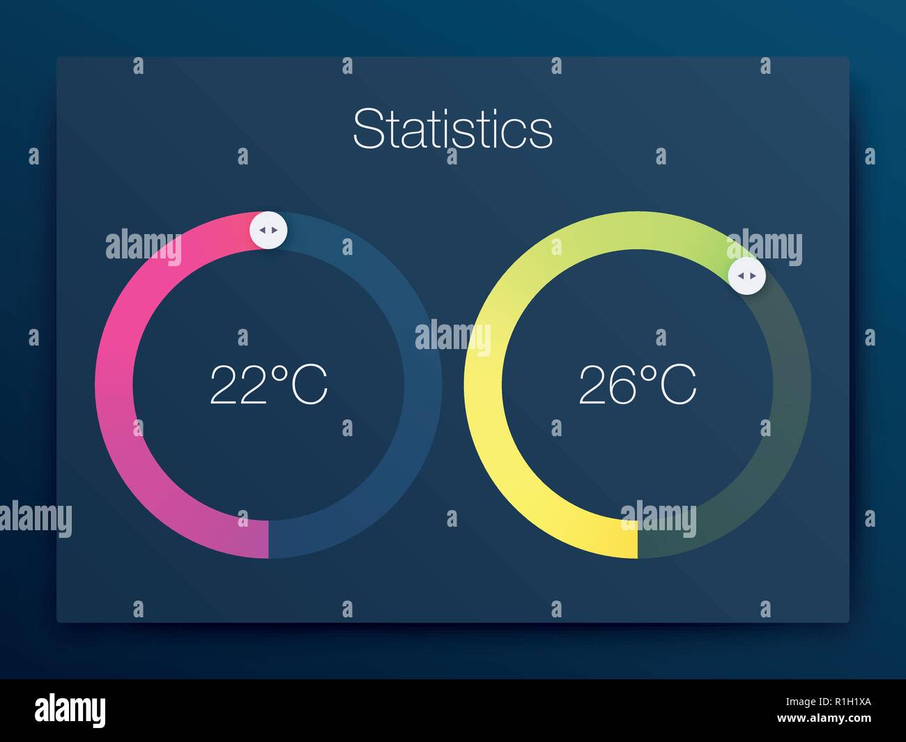 Dashboard Infografik Vorlage mit modernem Design Stock Vektor