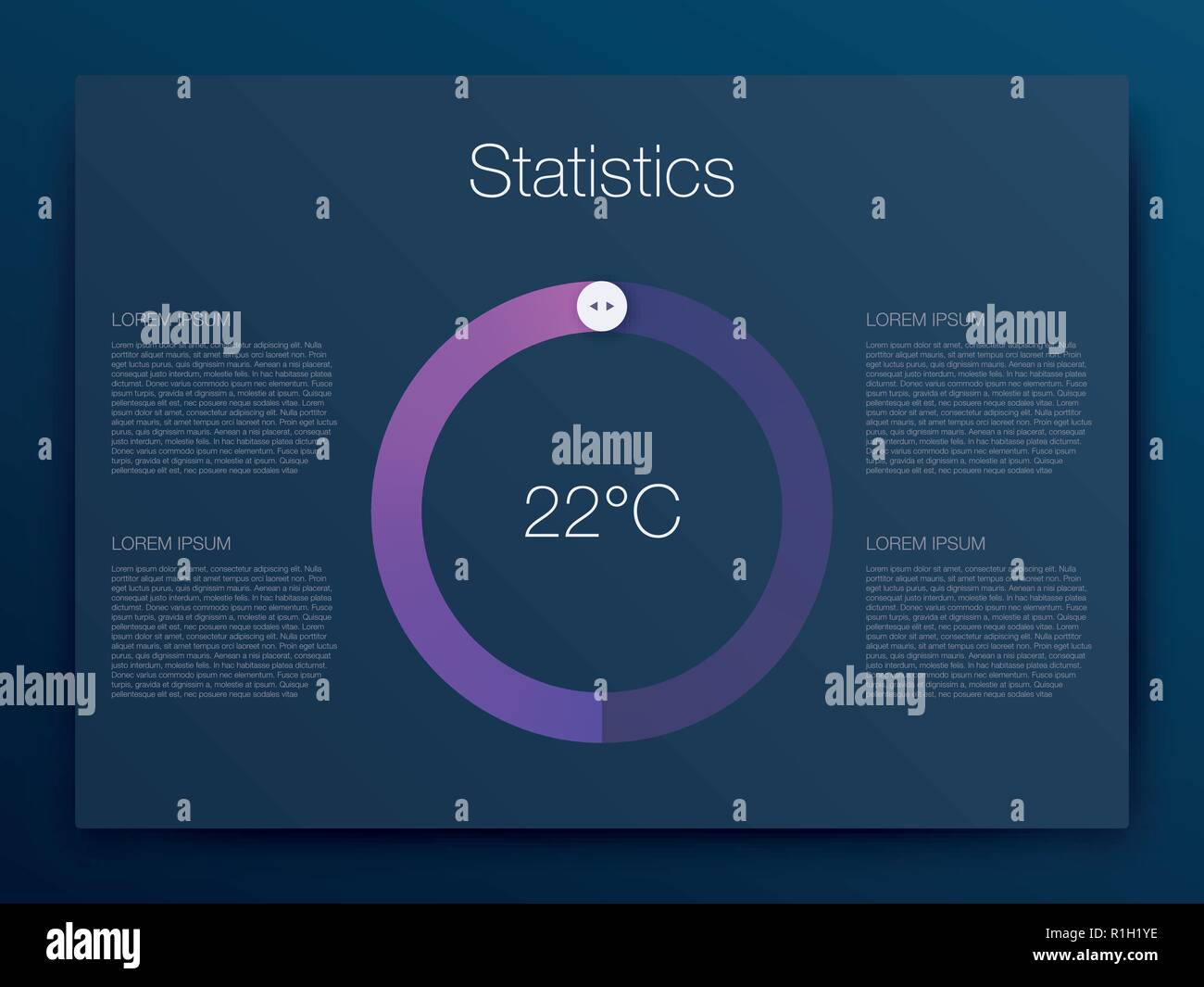 Dashboard Infografik Vorlage mit modernem Design Stock Vektor