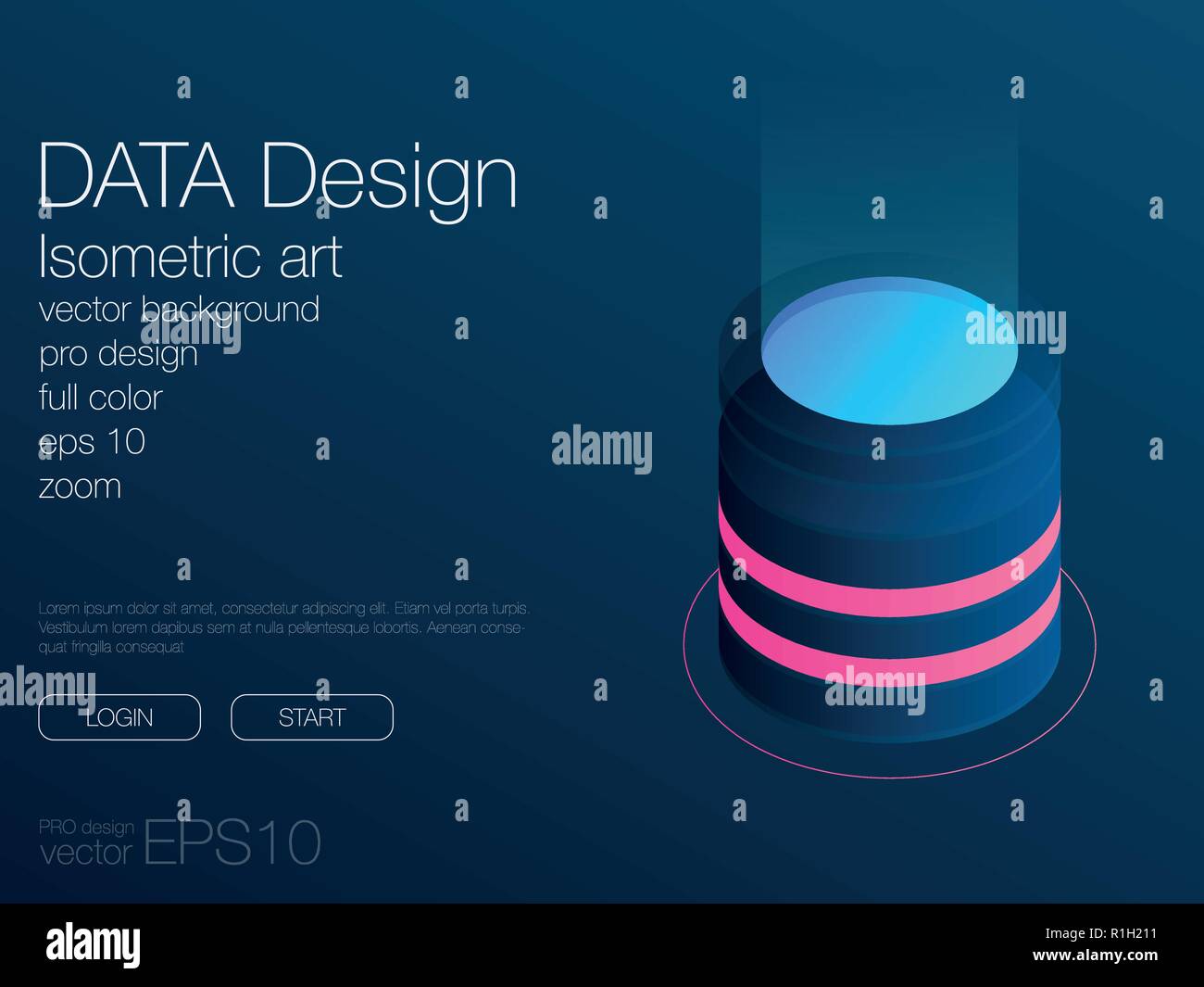 Dashboard Infografik Vorlage mit modernem Design Stock Vektor