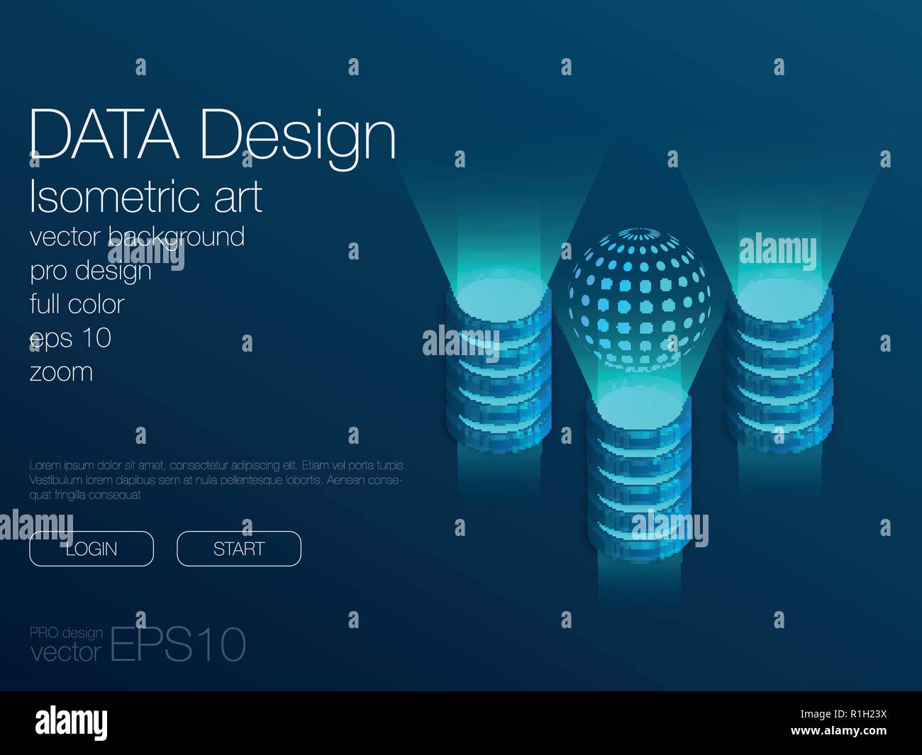 Dashboard Infografik Vorlage mit modernem Design Stock Vektor