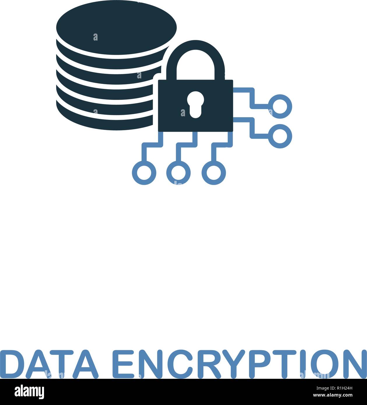 Datenverschlüsselung Symbol in zwei Farben. Premium Design von Internet Security Icons Collection. Pixel Perfect einfache Piktogramm Datenverschlüsselung Symbol für Wir Stock Vektor