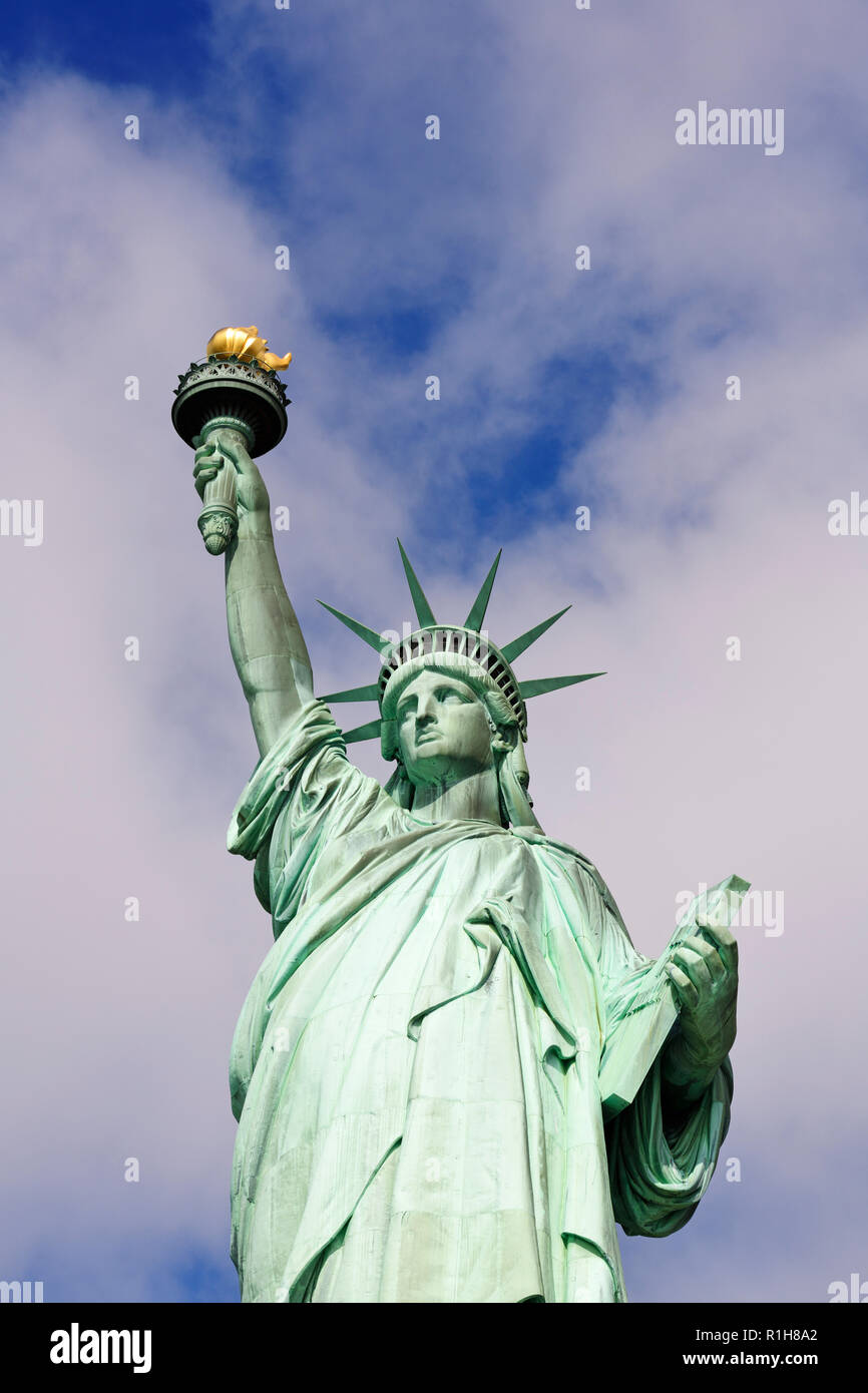 Freiheitsstatue die Freiheitsstatue, Liberty Island, Manhattan, New York City, USA Stockfoto