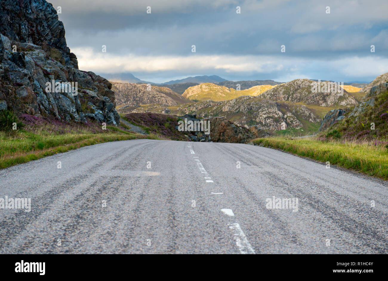 Abschnitt der Nordküste 500 Scenic route in Wester Ross, Schottland, Großbritannien Stockfoto